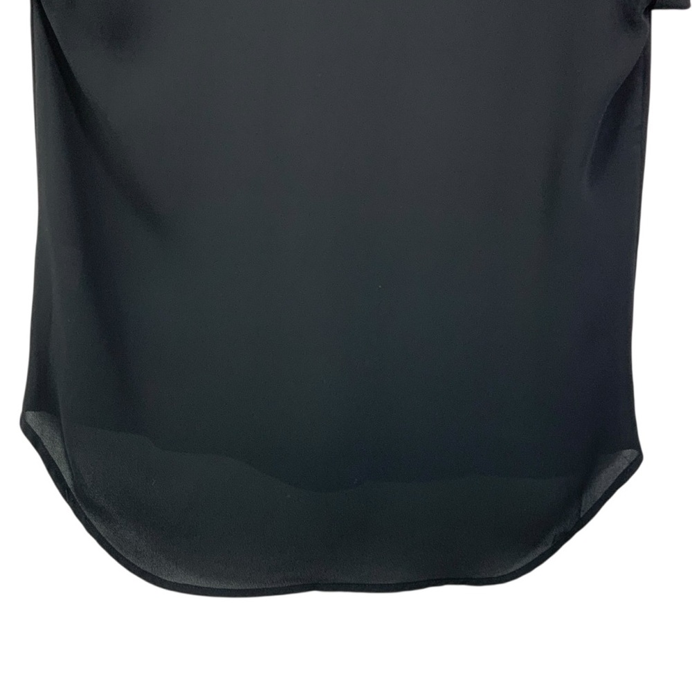 PHILOSOPHY Black V-Neck Short Sleeve Top Blouse Size Medium S25 - Picture 6 of 8